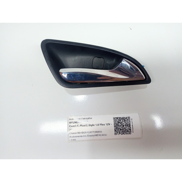Maçaneta Interna L.d Hyundai Hb20 13/19 Original 82621hb000
