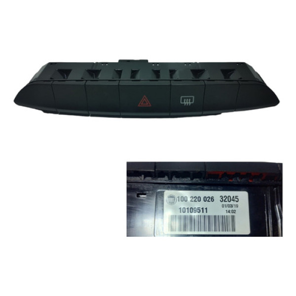Botão Alerta Fiat Uno Vivace 2016 A 2021 100220026 Original 