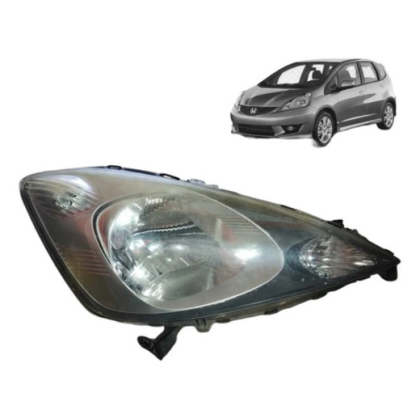 Farol Lado Direito Honda Fit 2009-2012 C/ Detalhe Direito/passageiro