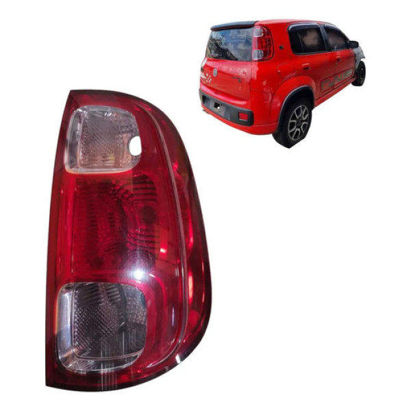 Lanterna L.d Fiat Uno Vivace 2010-2014 Fumê Original Direito/passageiro Vermelho