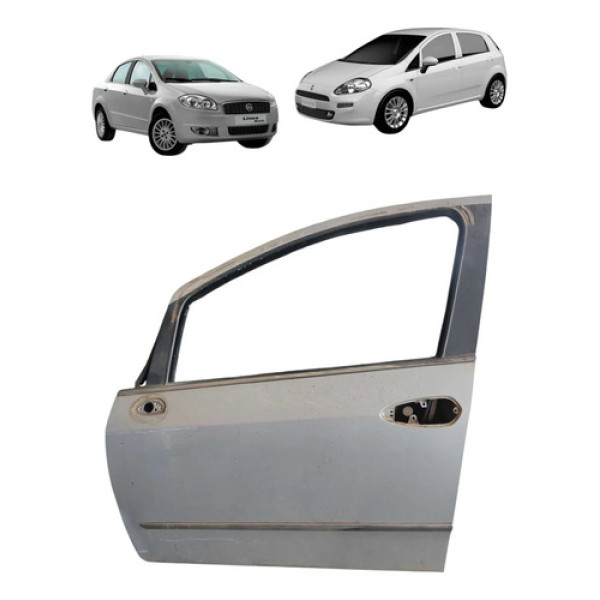 Porta Dianteira L.e Fiat Punto Linea 2009 A 2016 Dianteira Esquerdo Cinza