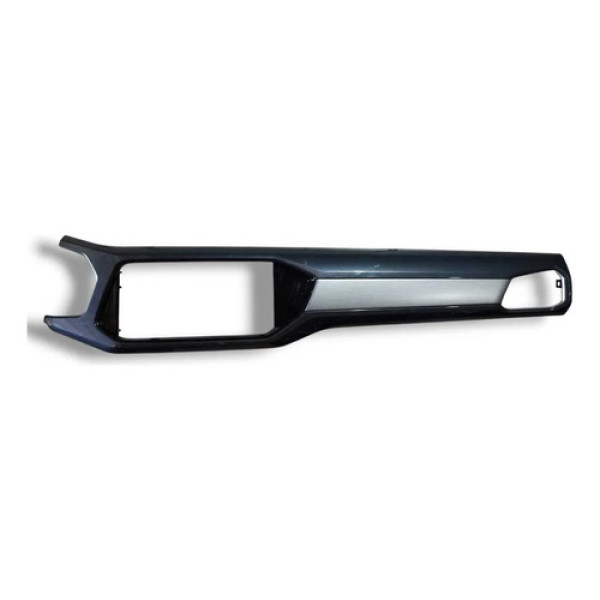 Moldura Painel Central Multimídia T-cross 2020-2023 C/ Led Preto Com Detalhe Prateado
