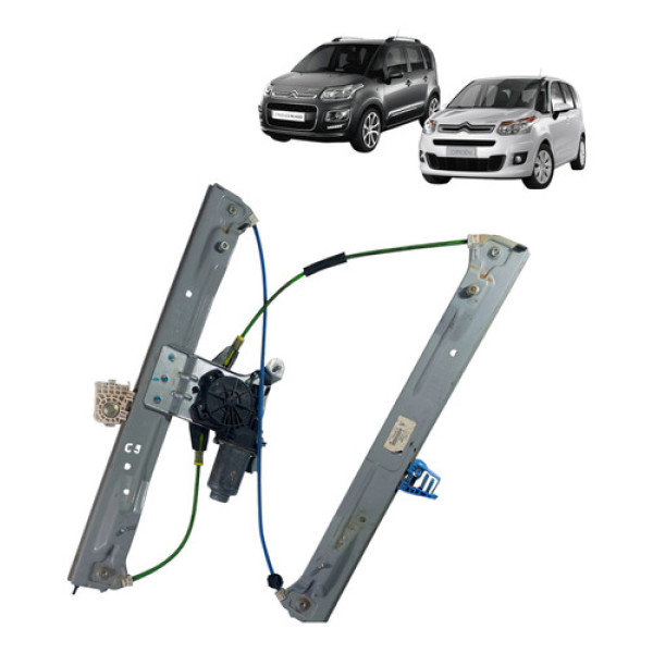Máquina De Vidro Dianteira L.d Citroen C3 Picasso Aircross