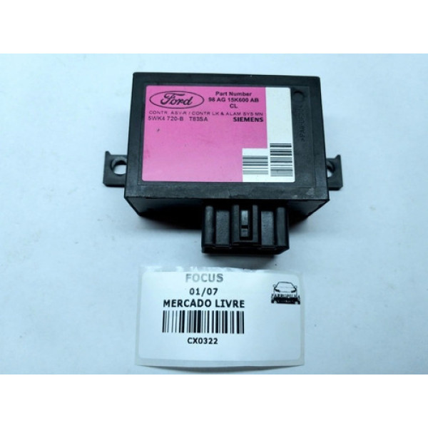 Módulo Alarme Ford Focus 01/07 Original 98ag15k600ab