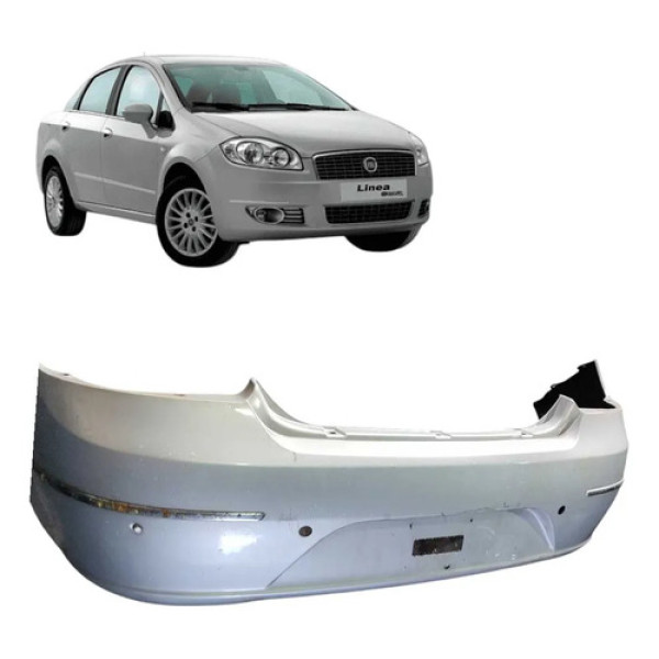 Para-choque Traseiro Fiat Linea 2008-2013 C/furo Sensor Ré