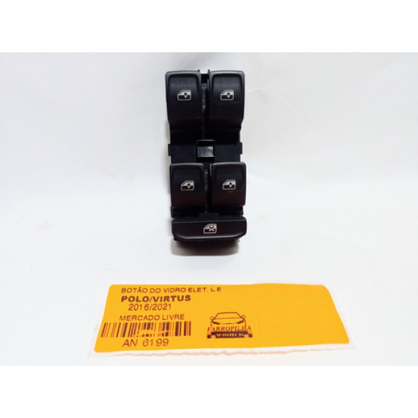 Botão Do Vidro Elétrico L.e Vw Polo/virtus 2016/2021 