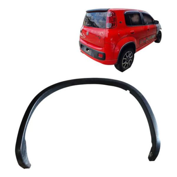 Friso Latera Traseiro L.e Fiat Uno Sporting 2011 A 2014 Preto