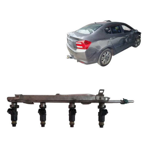 Flauta Bico Injetor Honda City New Fit 1.5 Flex 10/14  Compl