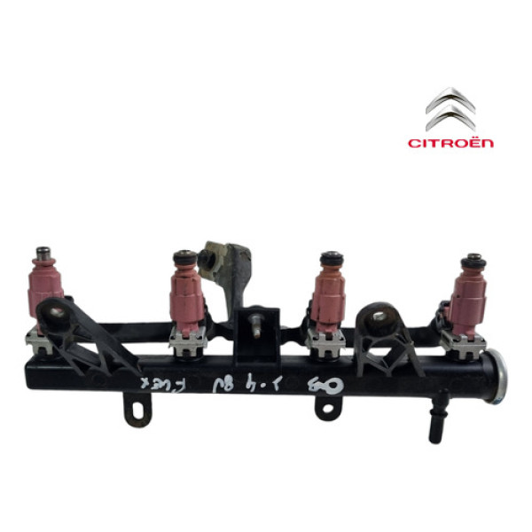 Flauta Bico Injetor Citroën C3 1.4 8v Flex Completa 05/12