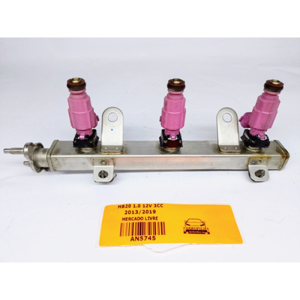 Flauta Bico Injetor Hyundai Hb20 1.0 3cc 12v 2013/2019